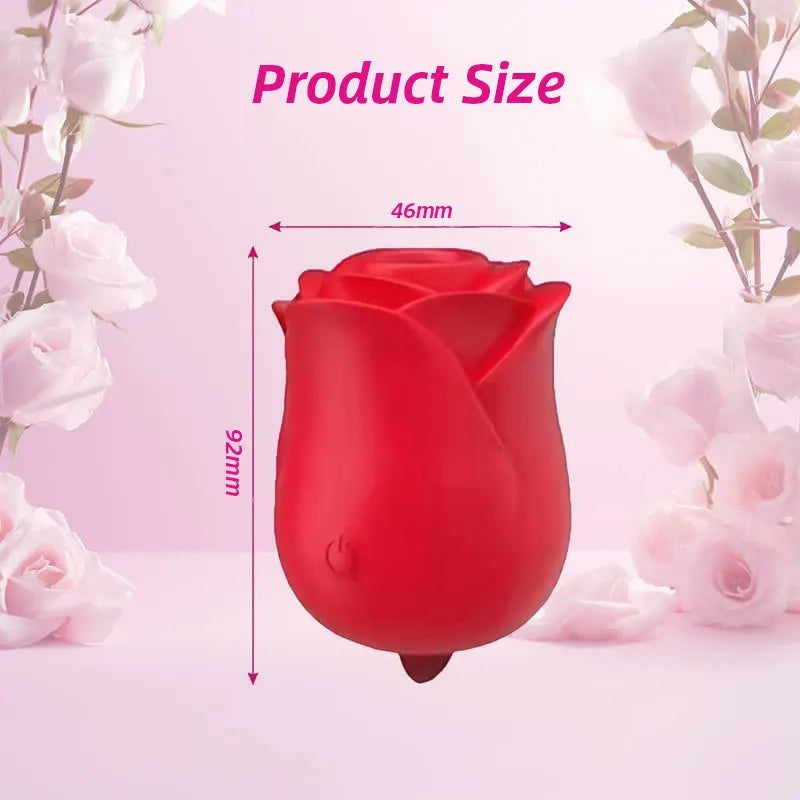 Rose Vibrator Toy with Tongue Clitoral Licking