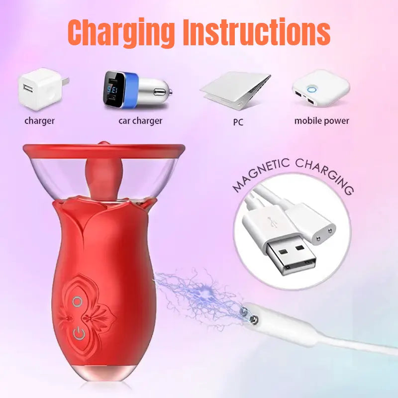 Tongue Licking Suction Vibrator for Women