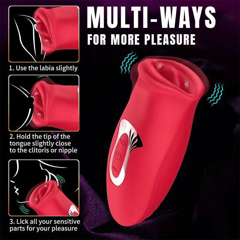 10 Frequency Tongue Licking And Sucking Vibrator
