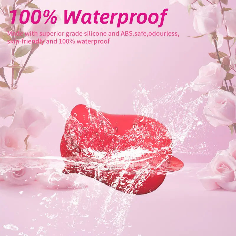 Rose Vibrator Toy with Tongue Clitoral Licking