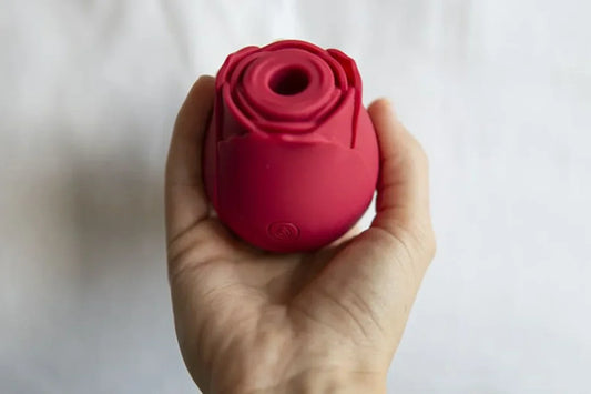 rose toy in hand