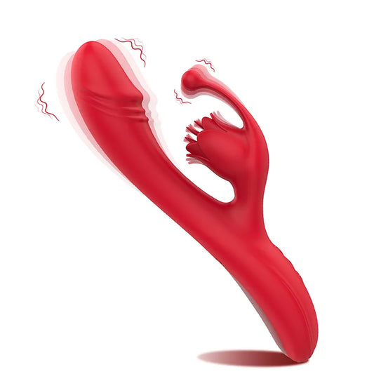 3-in-1 Rose Vibrator – Suction, Vibration, and Warming Toy