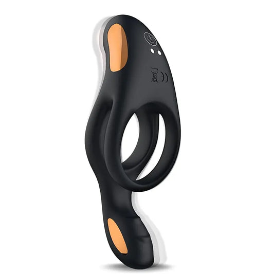 Dual-Motor Vibrating Couple’s Ring 3-in-1 Pleasure