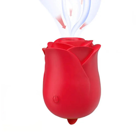 Rose Vibrator Toy with Tongue Clitoral Licking