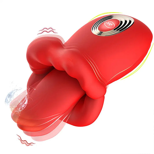 Vibrating Red Lip Tongue Massager