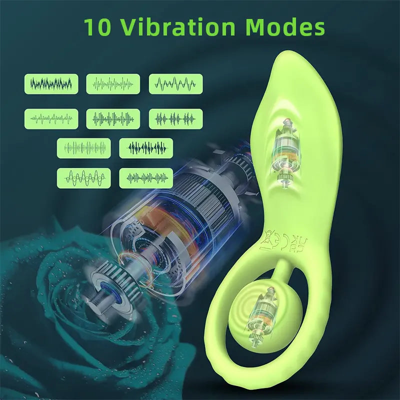 WillowWave 2-in-1 Remote-Controlled Vibrating Couples Ring