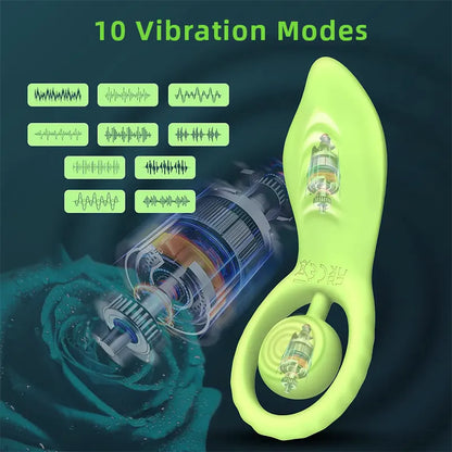 WillowWave 2-in-1 Remote-Controlled Vibrating Couples Ring