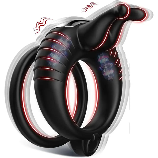 Remote-Control Dual Vibrating Cock Ring