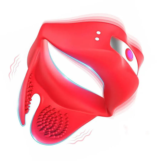 Luxe Lips Vibrating Clitoral Stim Penis Ring for Couples